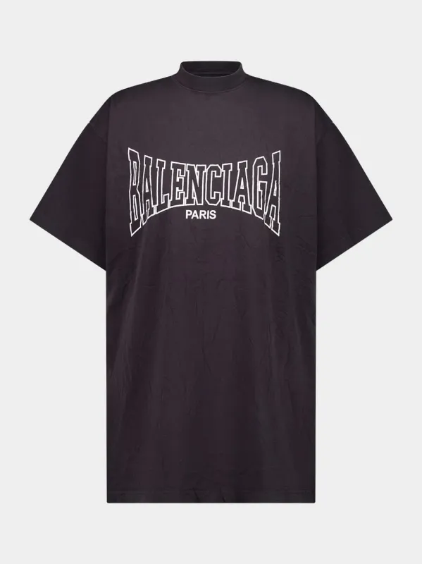 Black Oversized Logo T-Shirt sold by Fashion Clinic
