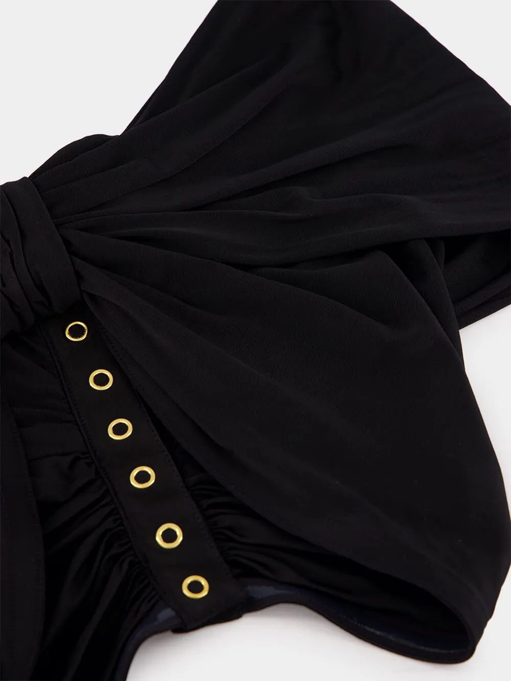 Draped Black Silky Bralette sold by Fashion Clinic product image thumbnail 3