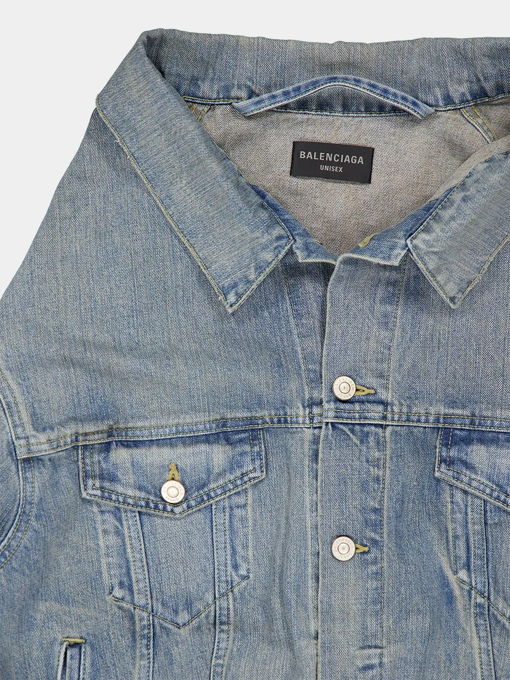 Off-Shoulder Selvedge Denim Jacket sold by Fashion Clinic product image thumbnail 3