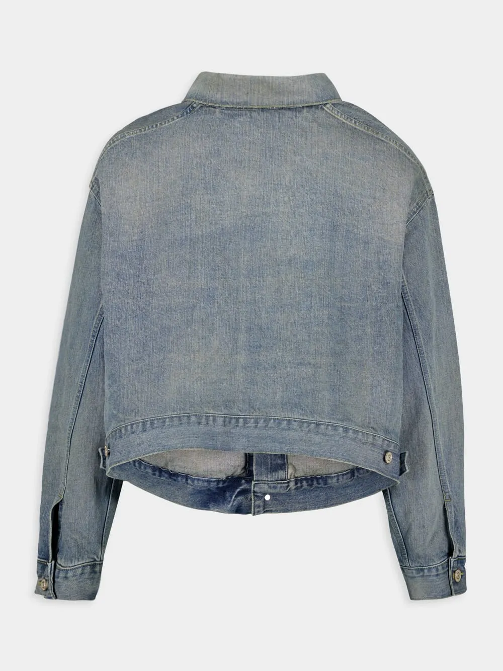 Off-Shoulder Selvedge Denim Jacket sold by Fashion Clinic product image thumbnail 2