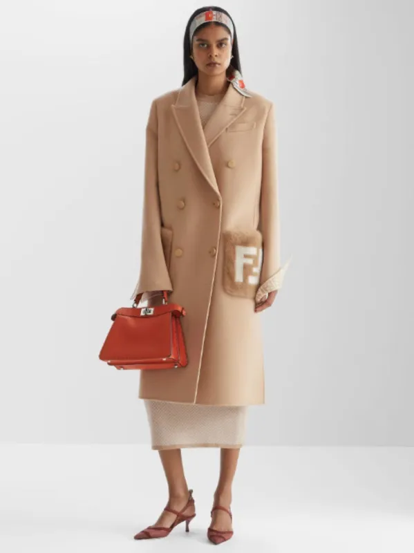 Orange Selleria Peekaboo ISeeU Small made by Fendi