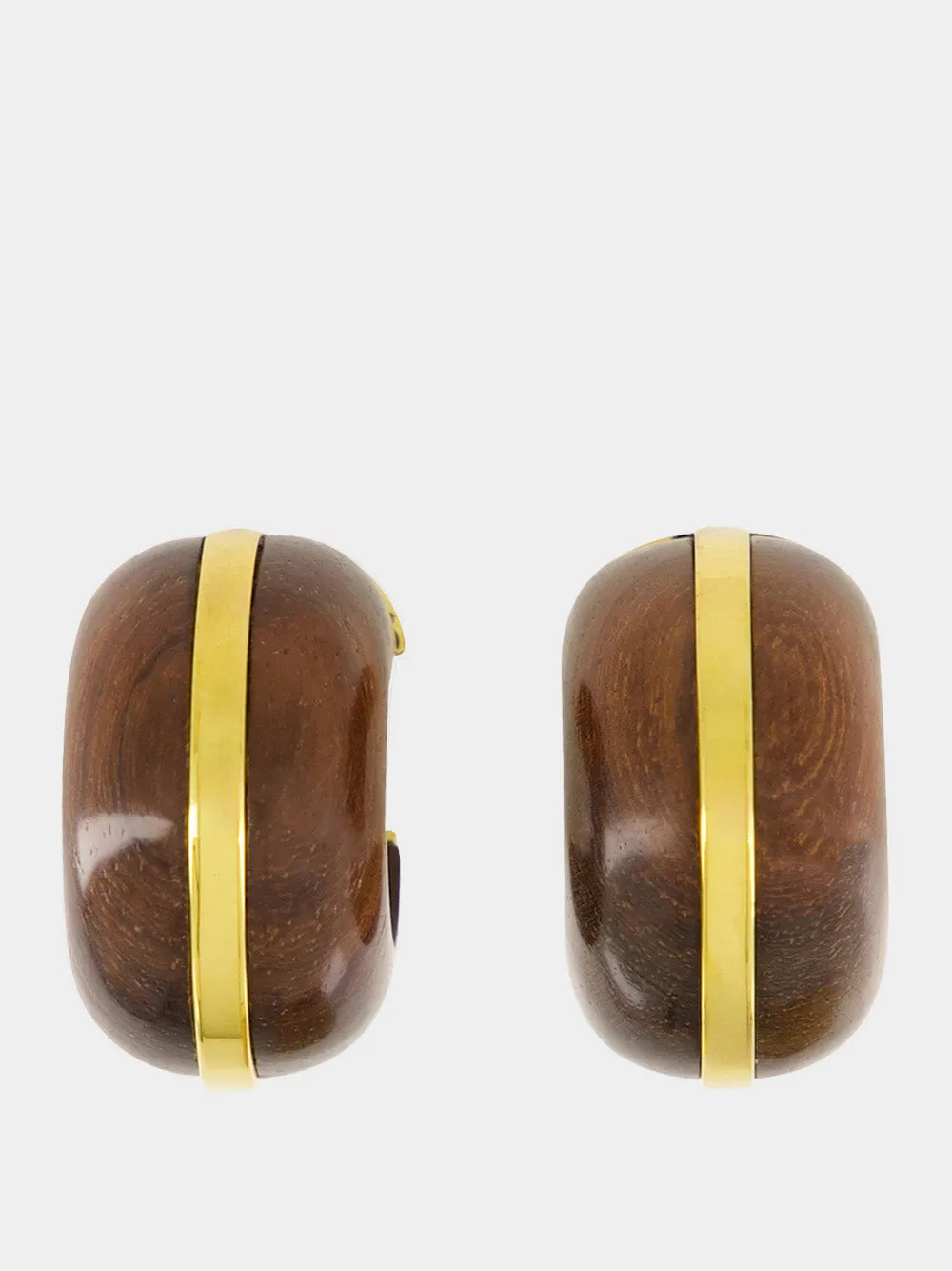 Halo Hoops in Acacia Wood sold by Fashion Clinic