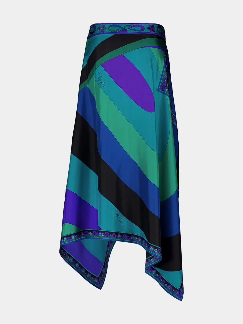Emerald Maxi Skirt with Asymmetric Hem sold by Fashion Clinic product image thumbnail 2