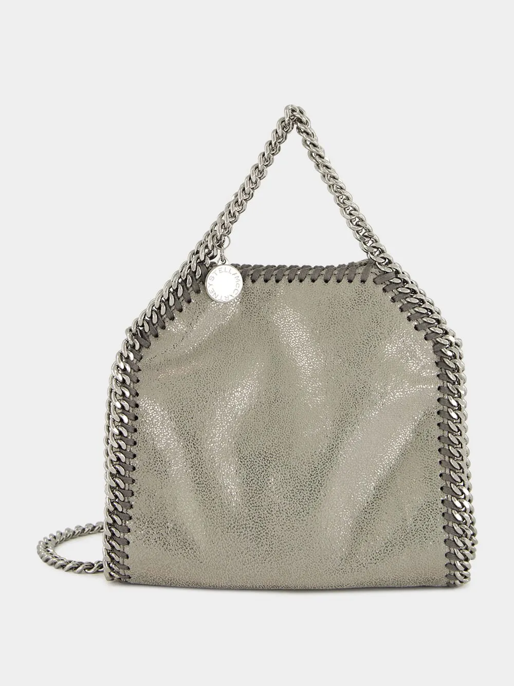 Falabella Tiny Shoulder Bag in Steel Grey sold by Fashion Clinic