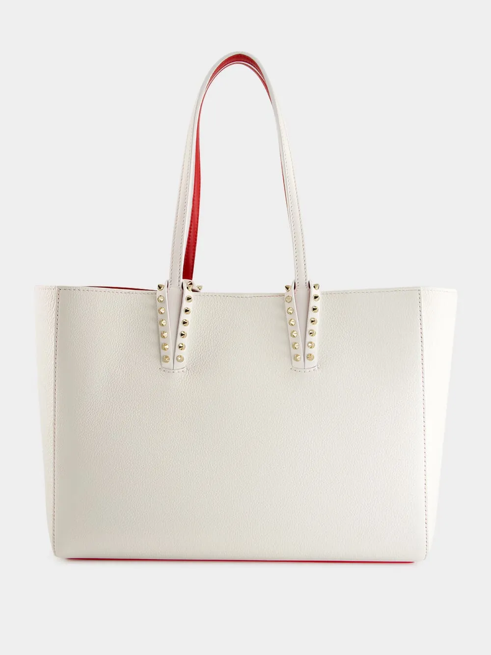 Cabata Small White Calf Leather Tote Bag sold by Fashion Clinic