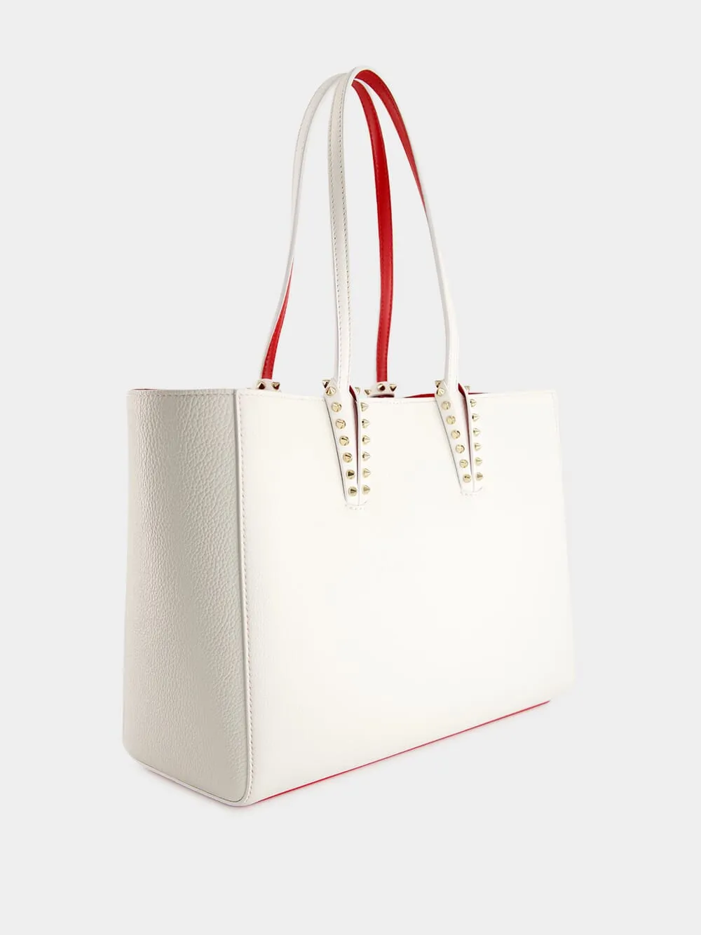 Cabata Small White Calf Leather Tote Bag sold by Fashion Clinic product image thumbnail 3