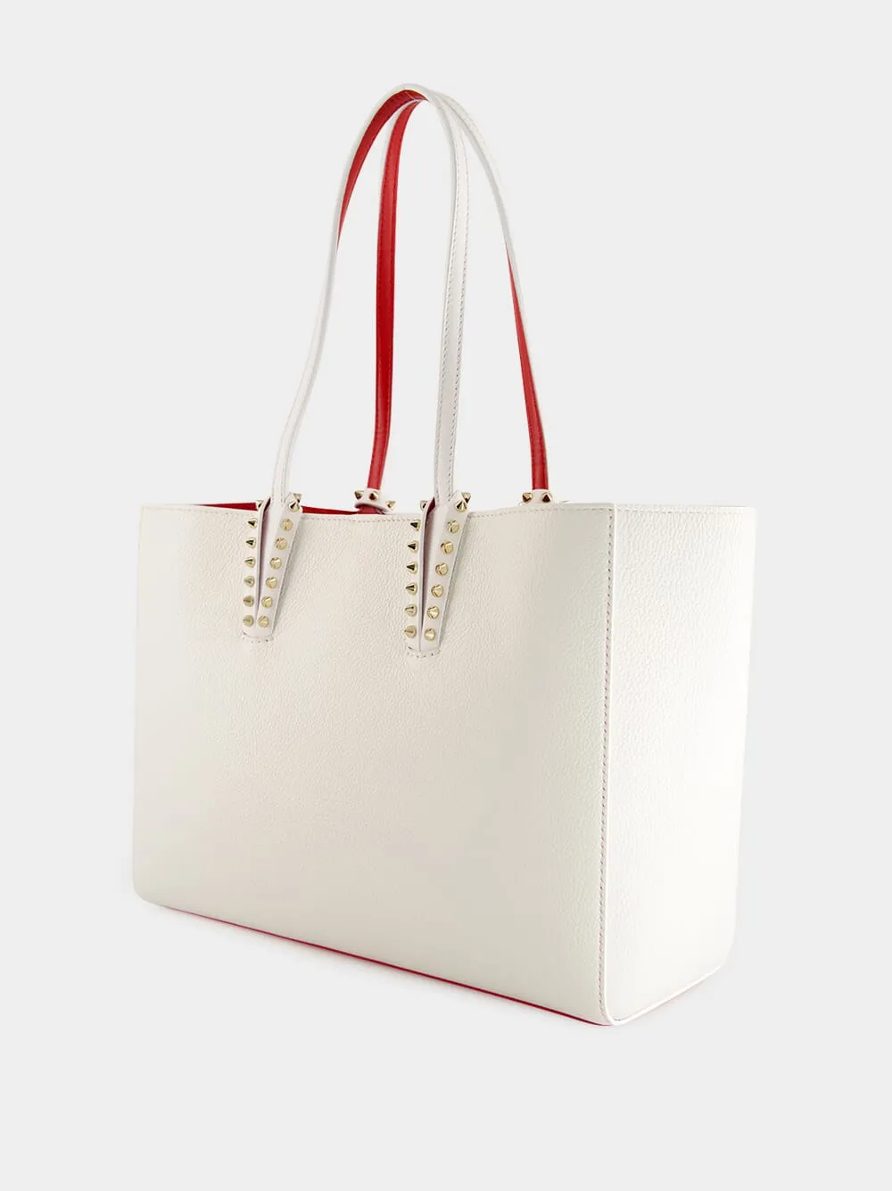 Cabata Small White Calf Leather Tote Bag sold by Fashion Clinic product image thumbnail 5