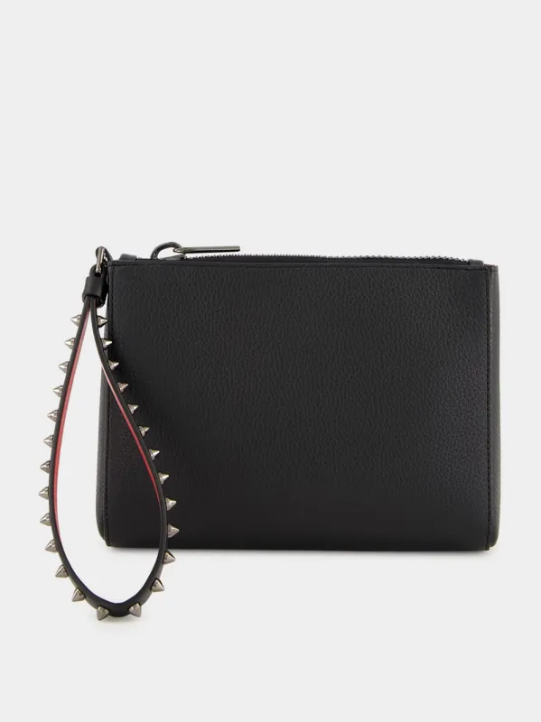 Cabata Soft Empire Mini Pouch in Black Calf Leather sold by Fashion Clinic
