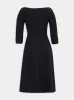 Black Silk-Blend V-Neck Midi Dress sold by Fashion Clinic