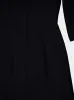 Black Silk-Blend V-Neck Midi Dress sold by Fashion Clinic