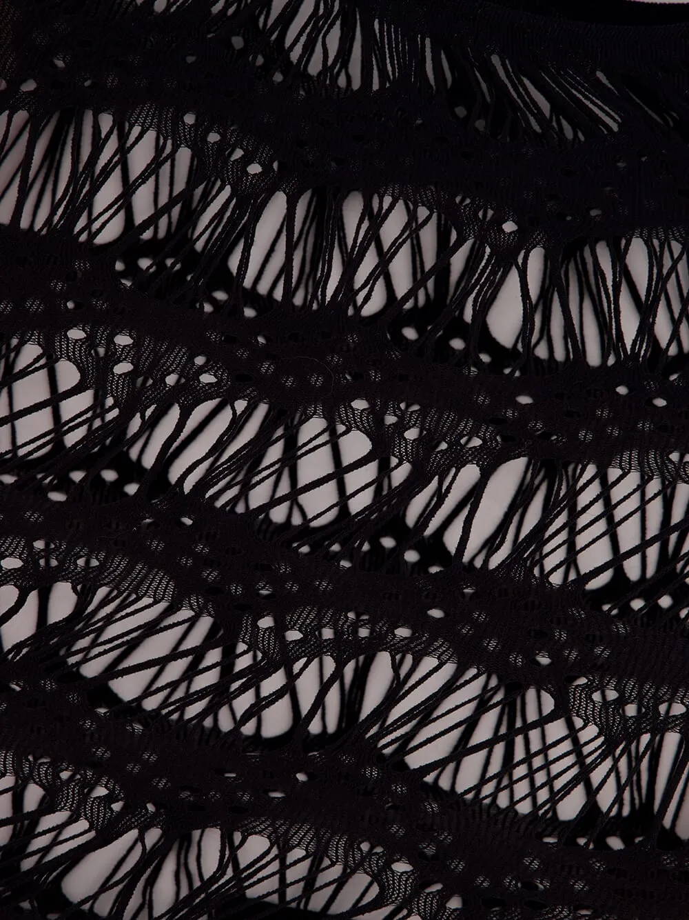 Black Ladder-Knit Bodysuit sold by Fashion Clinic product image thumbnail 4