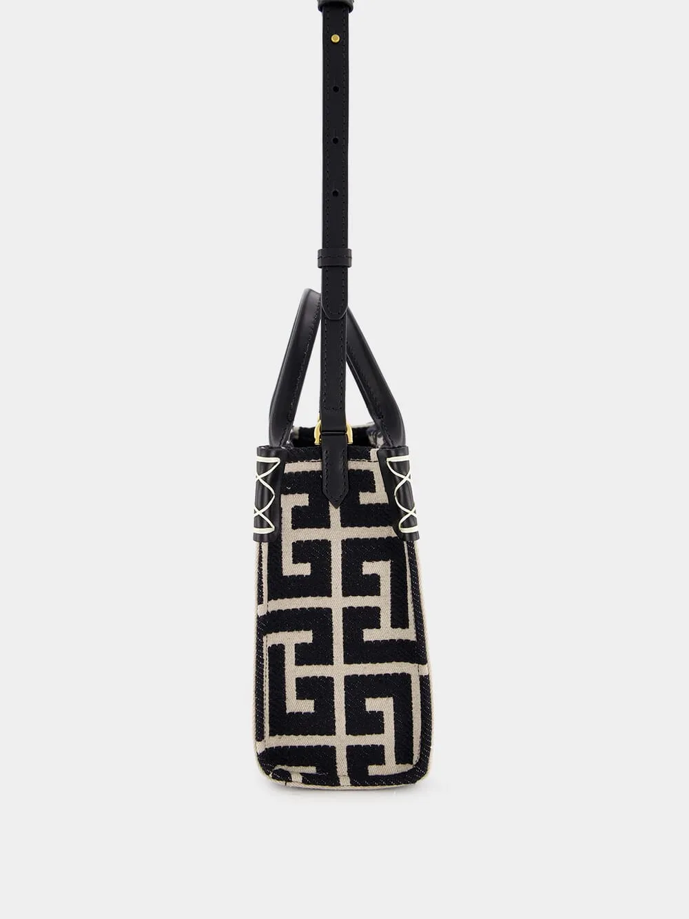 B-Army Monogrammed Jacquard Tote Bag sold by Fashion Clinic product image thumbnail 5