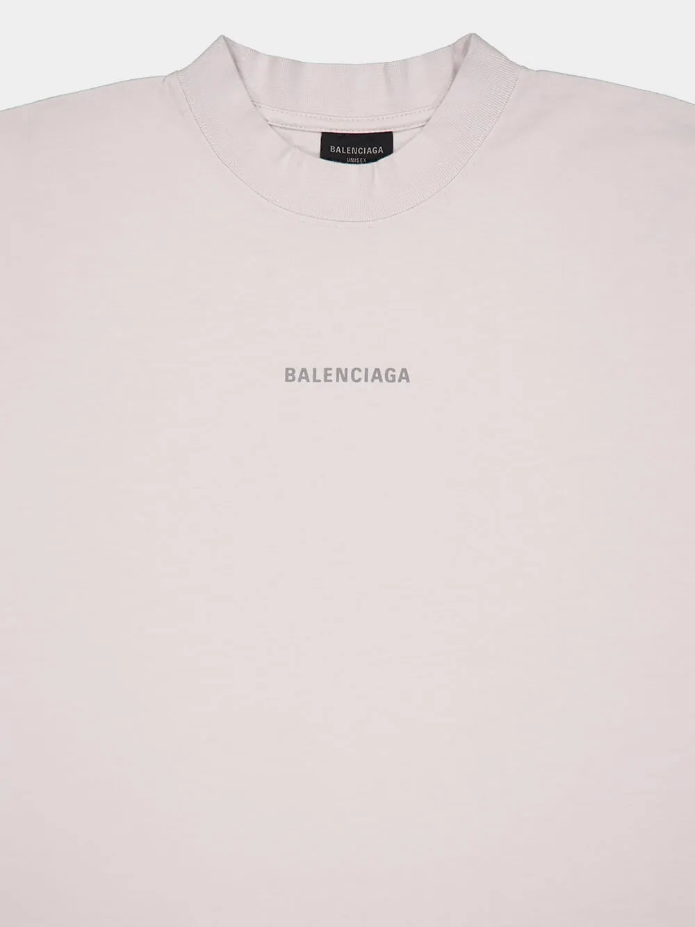 Chalk White Reflective-Logo Cotton T-Shirt sold by Fashion Clinic product image thumbnail 3
