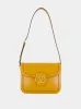 Golden Leather Shoulder Bag 9to5 sold by Fashion Clinic