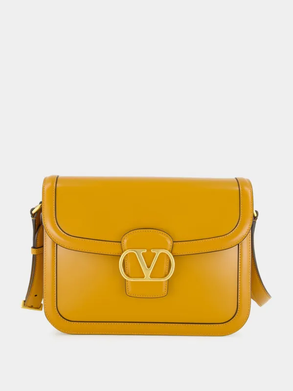 Golden Leather Shoulder Bag 9to5 sold by Fashion Clinic