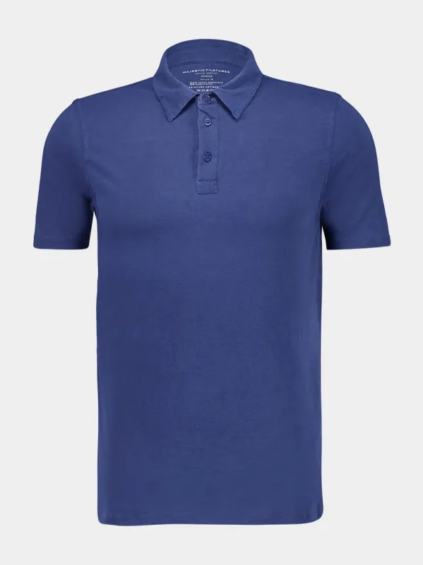 Bleu Taormina Organic Cotton Polo sold by Fashion Clinic