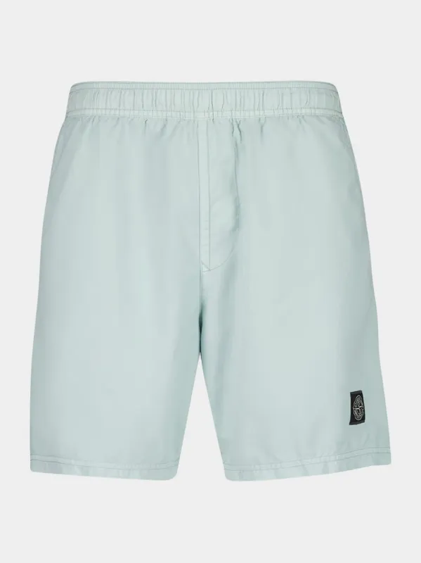 Grey Green Mid-Length Swim Trunks sold by Fashion Clinic
