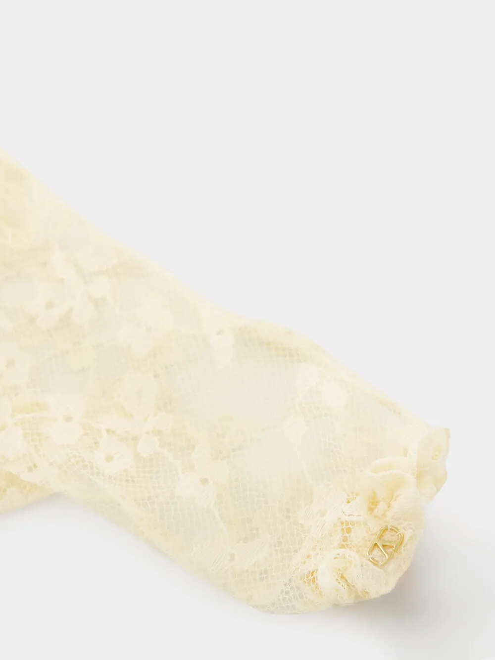 VLogo Signature Lace Gloves in Butter Gold sold by Fashion Clinic product image thumbnail 3