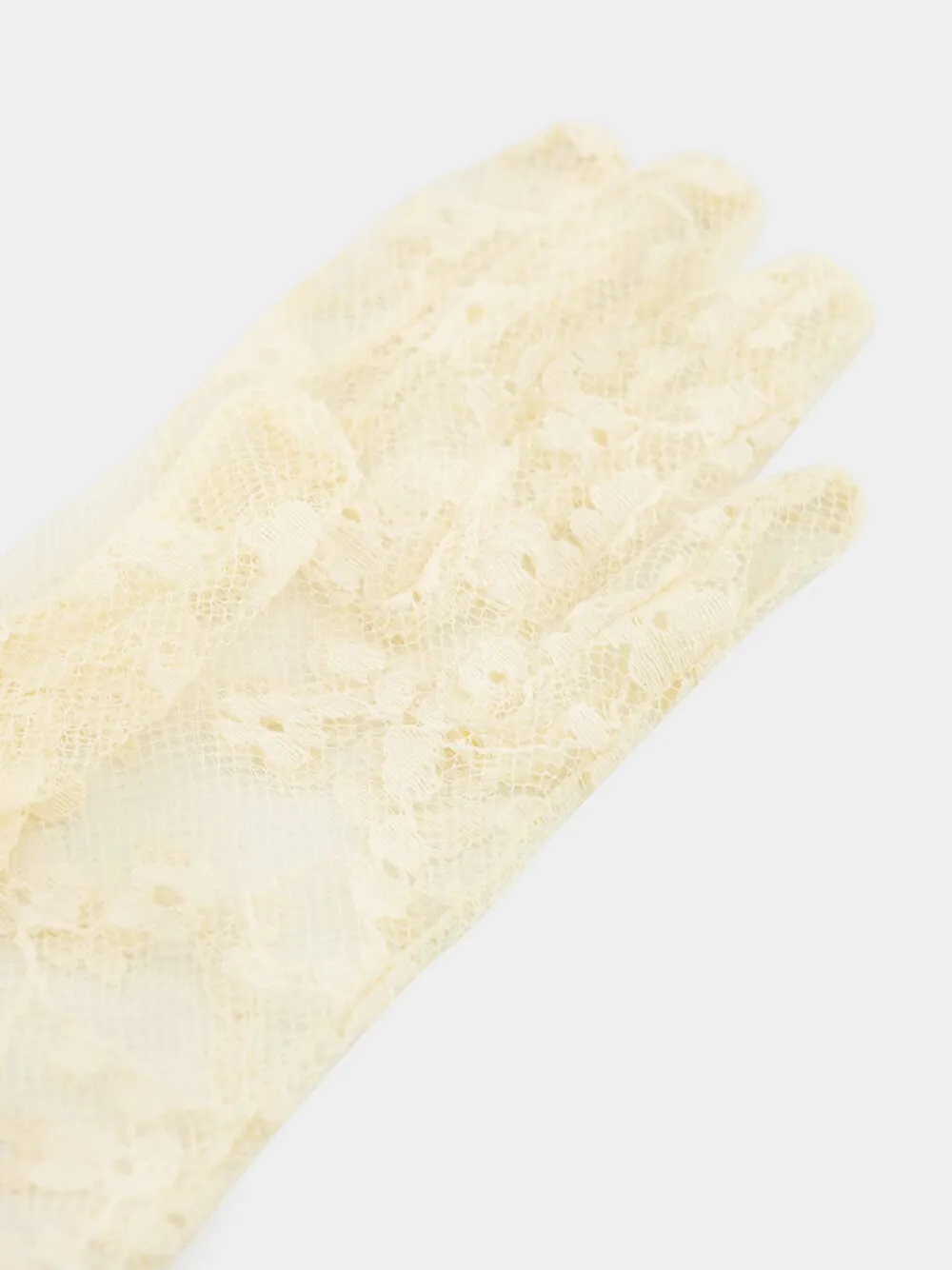 VLogo Signature Lace Gloves in Butter Gold sold by Fashion Clinic product image thumbnail 4