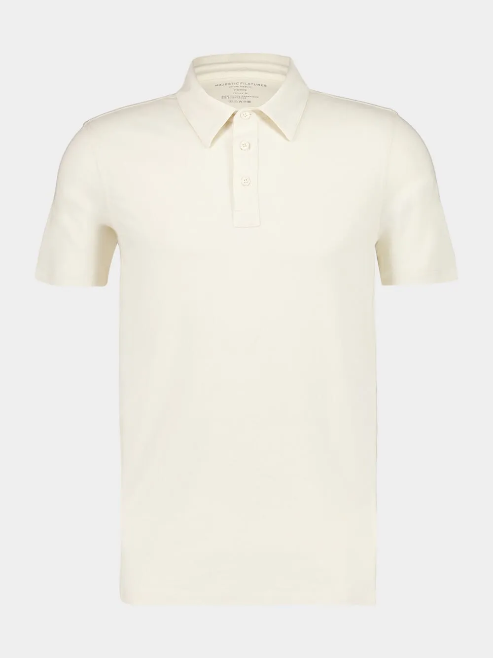 Ecru Organic Cotton Short-Sleeve Polo sold by Fashion Clinic
