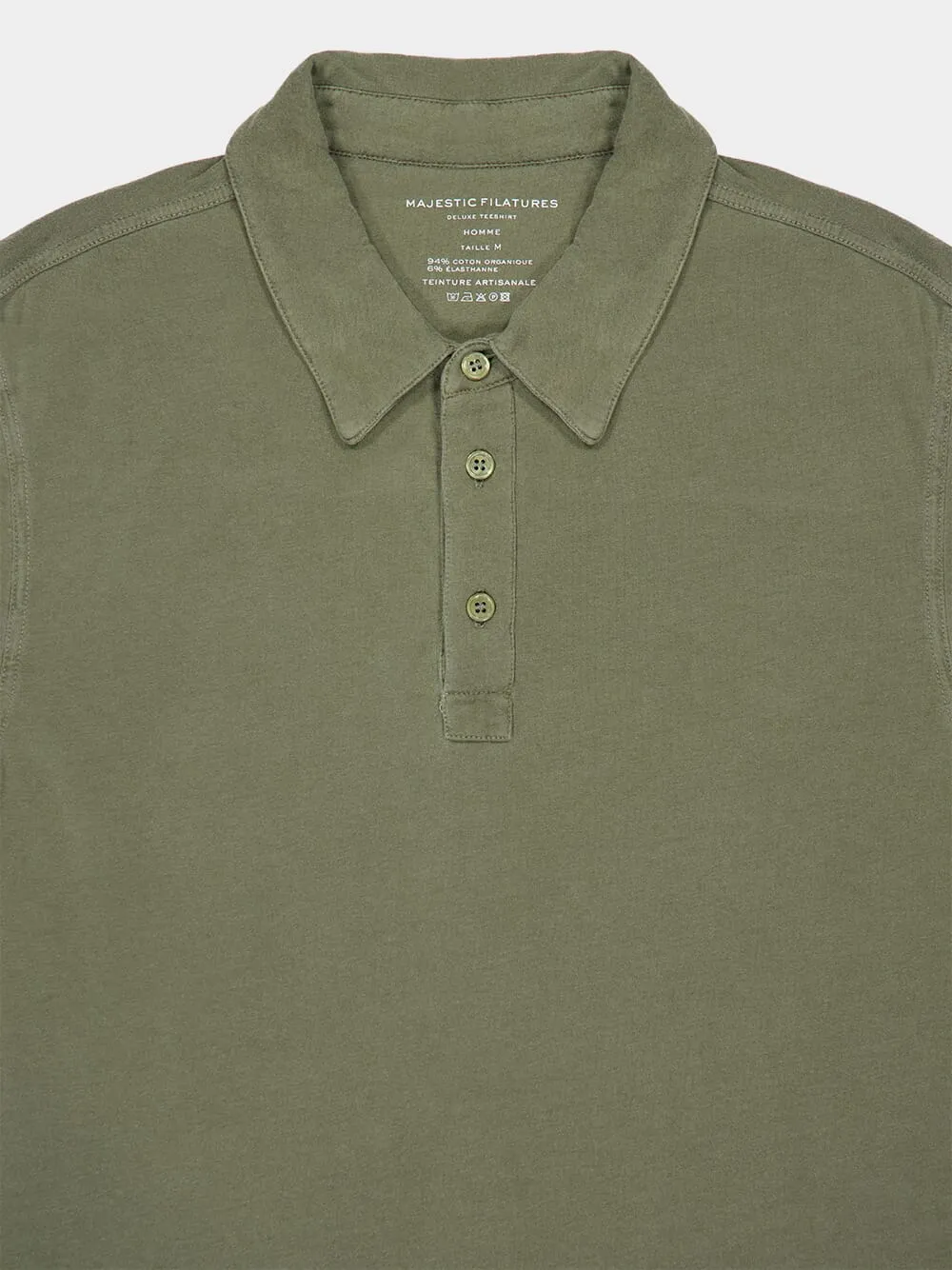 Army Green Organic Cotton Short-Sleeve Polo sold by Fashion Clinic product image thumbnail 3