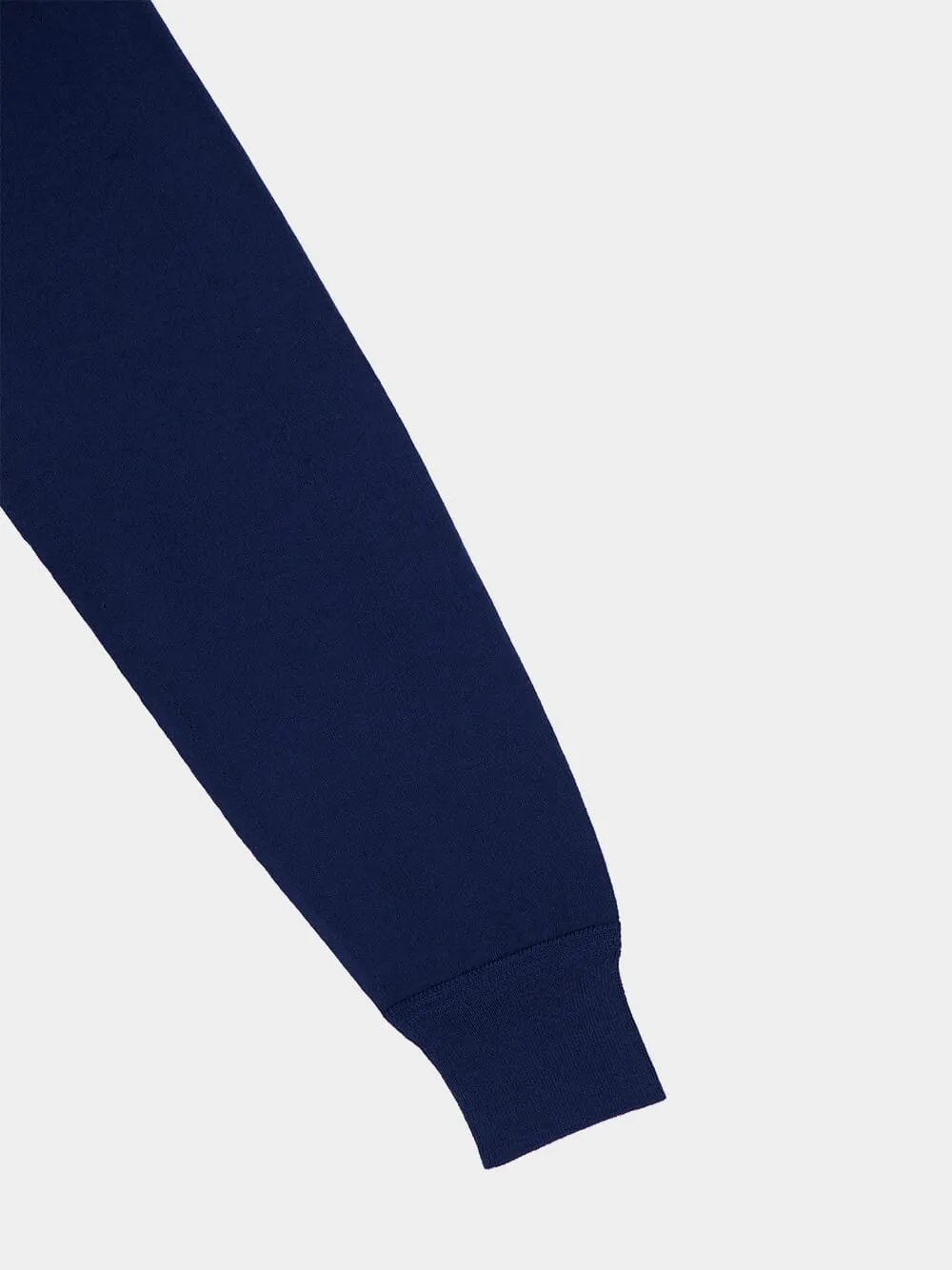 Midnight Blue Fine Wool Crew Jumper sold by Fashion Clinic product image thumbnail 4