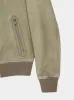 Pale Matcha Suede Bomber Jacket sold by Fashion Clinic