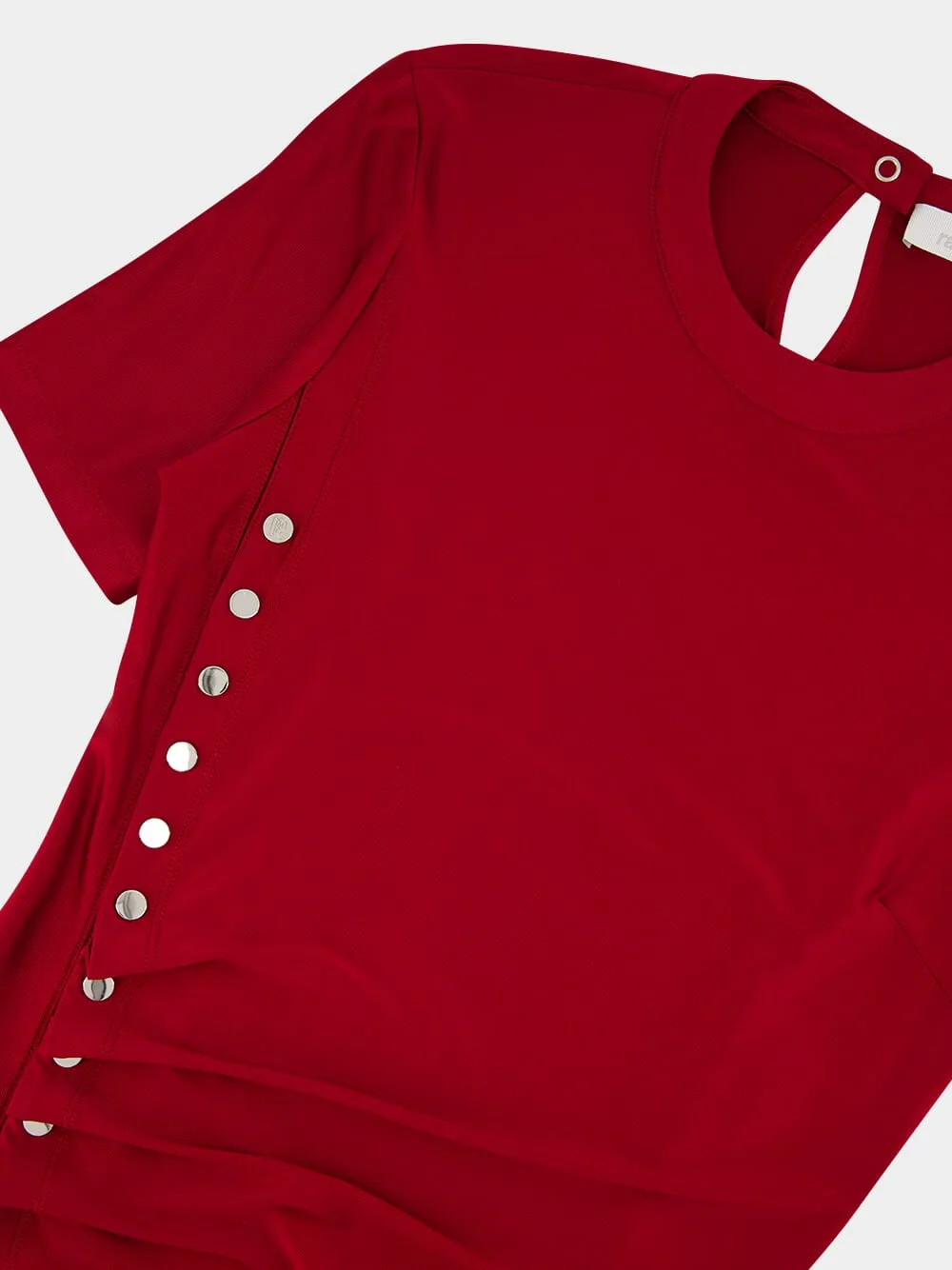 Ruby Red Draped Jersey Mini Dress sold by Fashion Clinic product image thumbnail 3