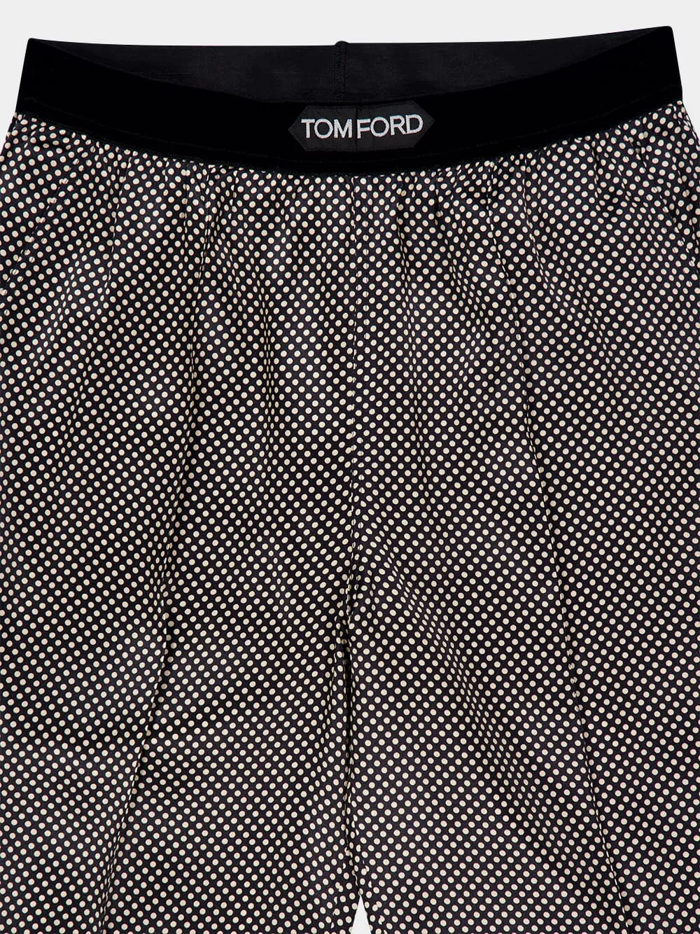 Black Polka Dot Silk Satin PJ Pants sold by Fashion Clinic product image thumbnail 3