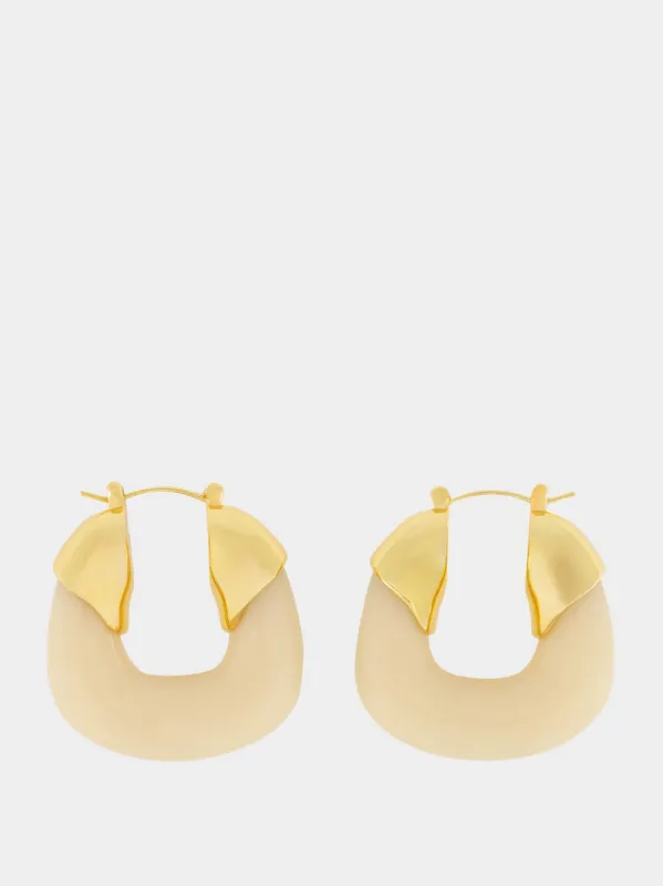 Organic Hoops in Dove sold by Fashion Clinic