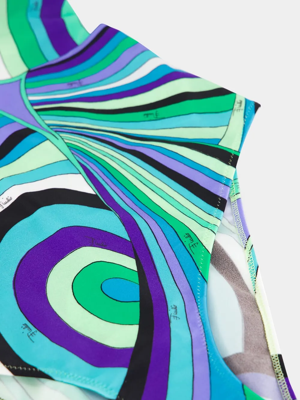 Iride V-Neck Swimsuit in Verde Lilia Print sold by Fashion Clinic product image thumbnail 3