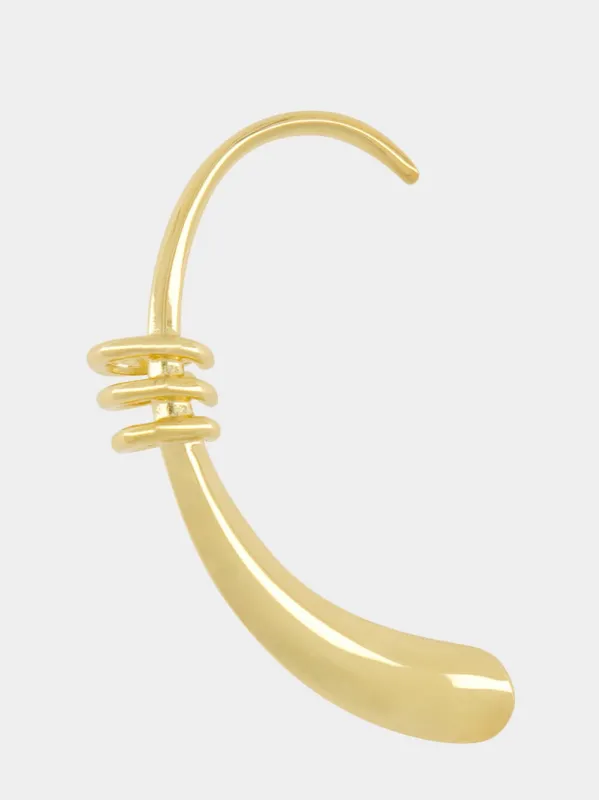 Gold Mono Earring in Brass sold by Fashion Clinic