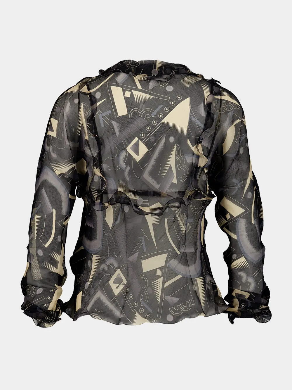 Black Semi-Sheer Blouse sold by Fashion Clinic product image thumbnail 2