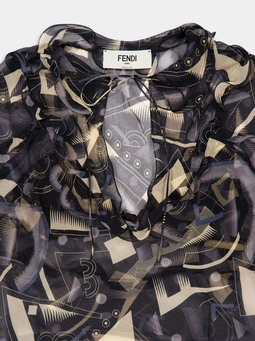 Black Semi-Sheer Blouse sold by Fashion Clinic product image thumbnail 3