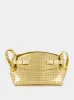 Gold Mirror Small Hug Soft Crossbody Bag sold by Fashion Clinic