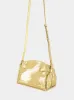 Gold Mirror Small Hug Soft Crossbody Bag sold by Fashion Clinic