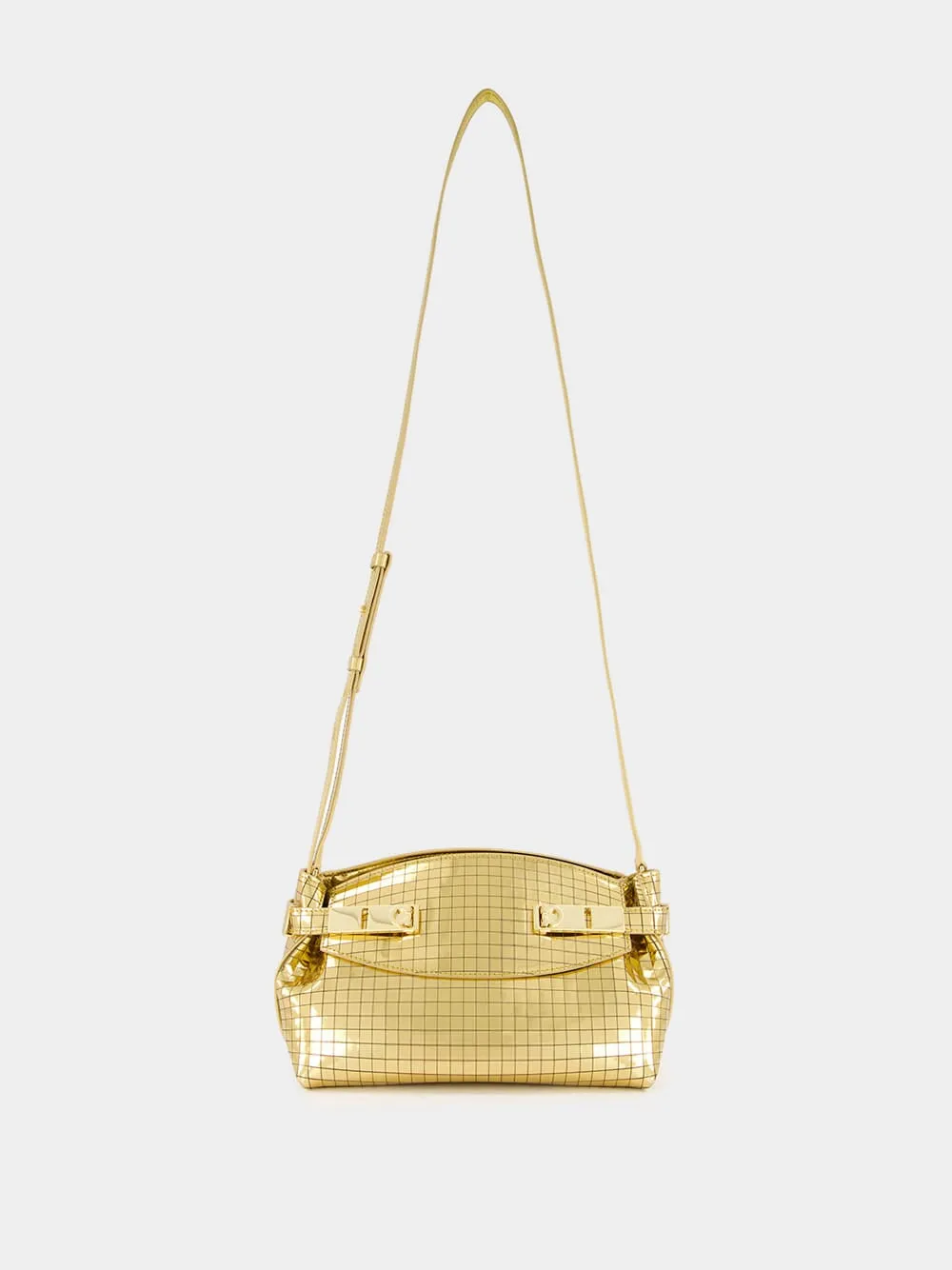 Gold Mirror Small Hug Soft Crossbody Bag sold by Fashion Clinic product image thumbnail 2