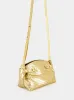 Gold Mirror Small Hug Soft Crossbody Bag sold by Fashion Clinic