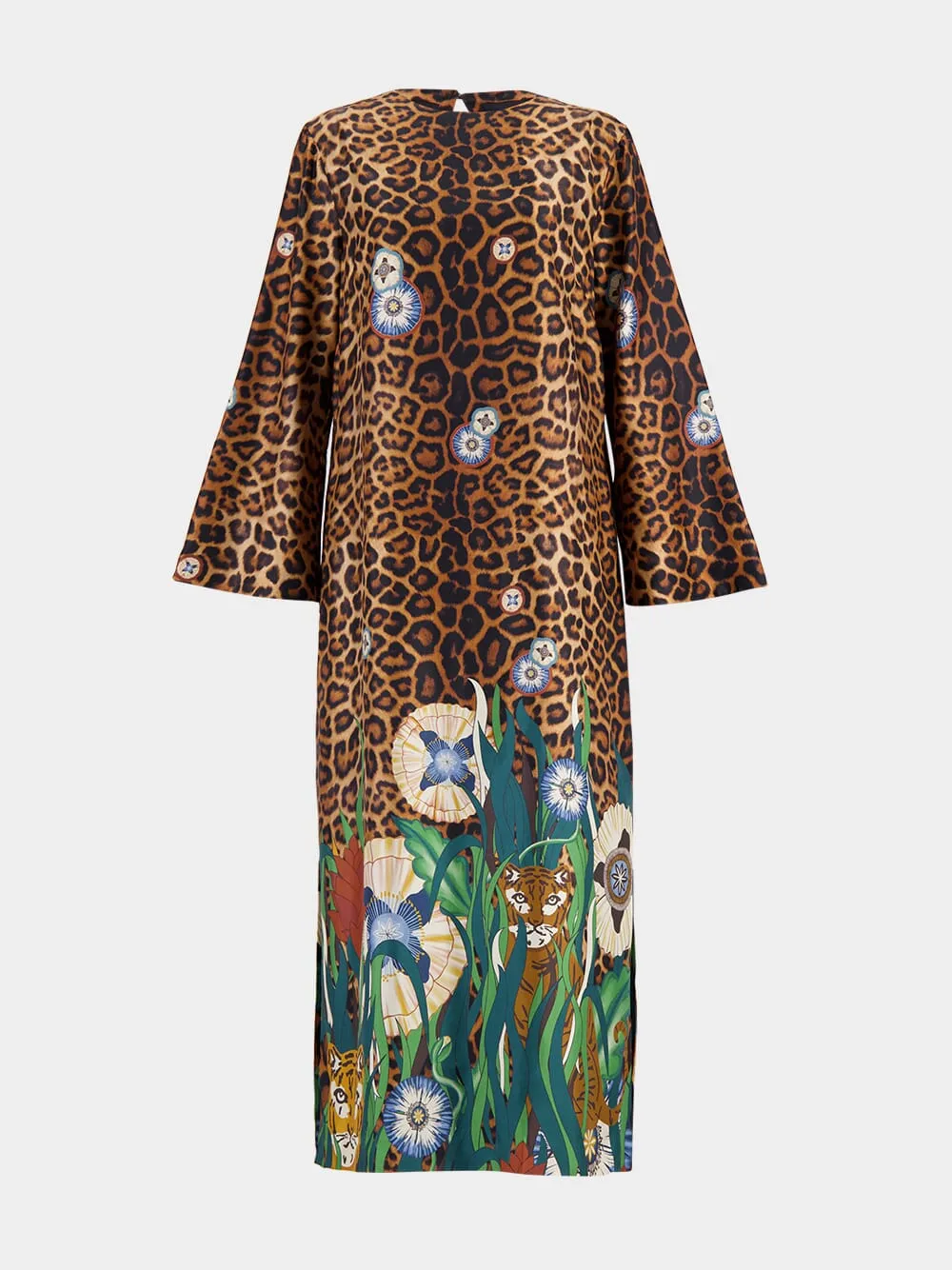 Shirley Junglito Print Silk Midi Dress sold by Fashion Clinic product image thumbnail 2