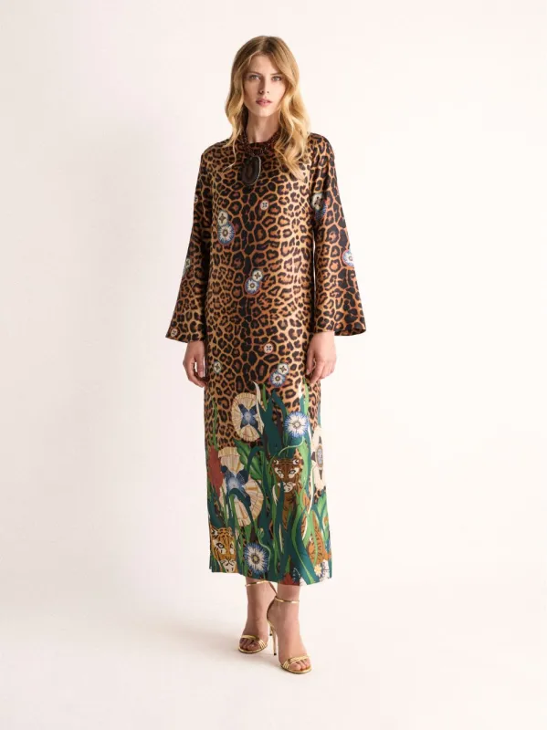 Shirley Junglito Print Silk Midi Dress sold by Fashion Clinic