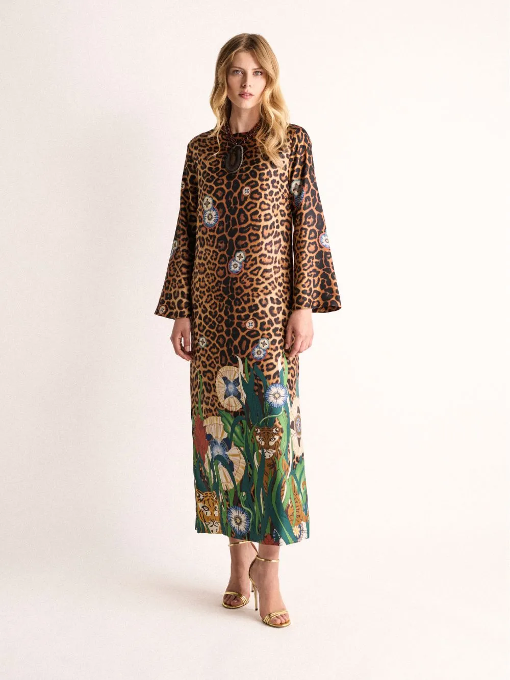 Shirley Junglito Print Silk Midi Dress sold by Fashion Clinic