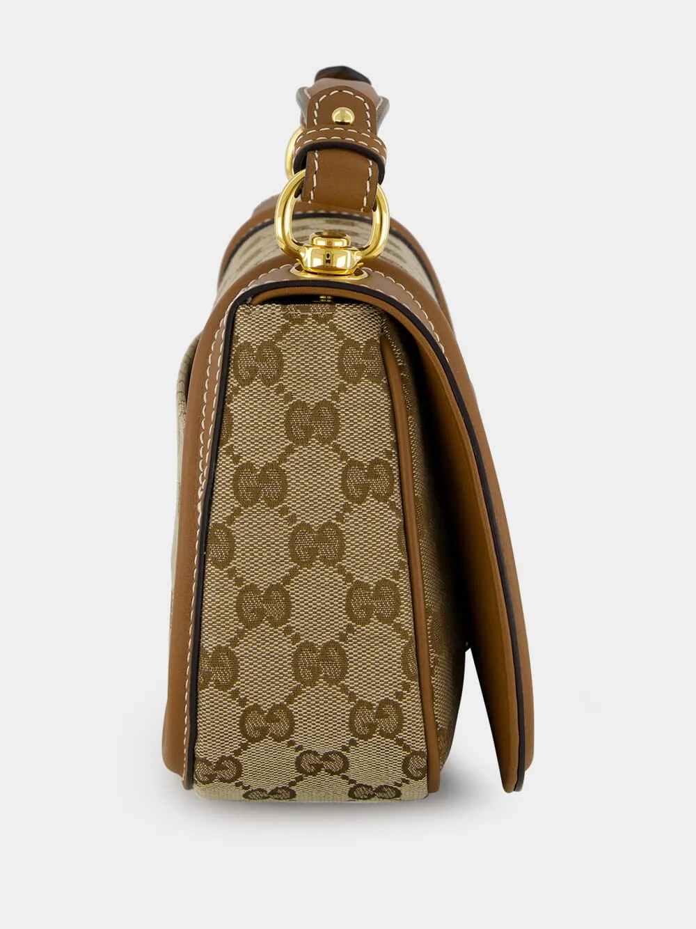 Beige and Dark Brown Blondie Small Top Handle Bag sold by Fashion Clinic product image thumbnail 5