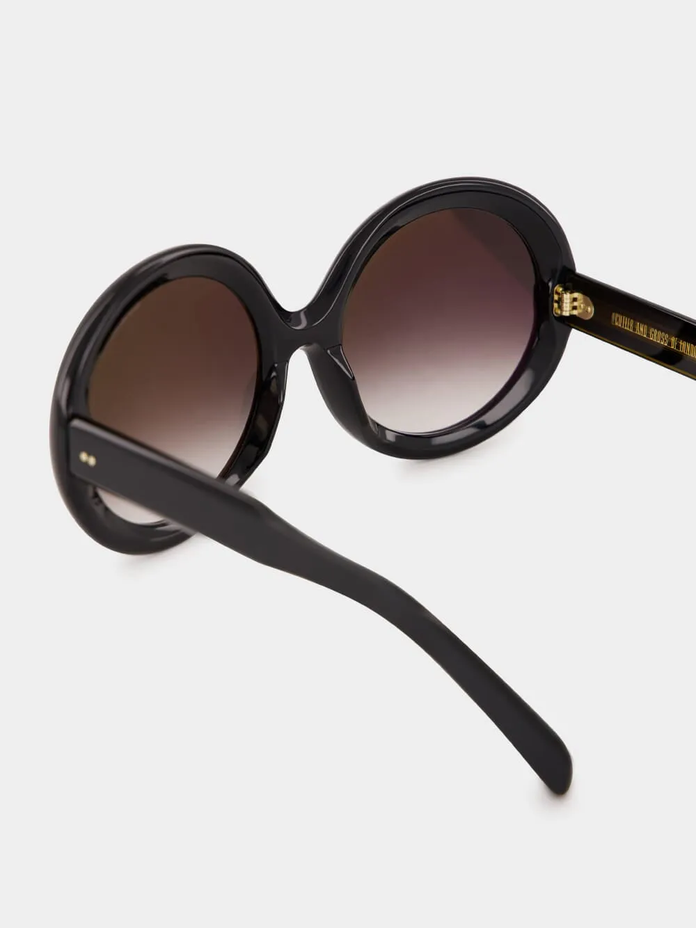 Black Round Sunglasses sold by Fashion Clinic product image thumbnail 5