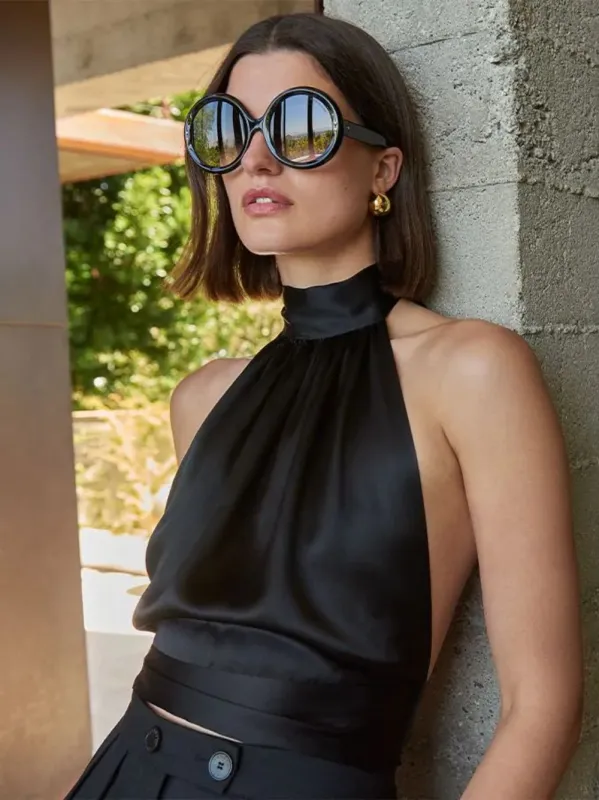 Black Round Sunglasses sold by Fashion Clinic