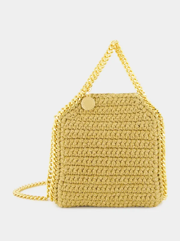 Gold Crossbody Bag Falabella Lurex Crochet Tiny sold by Fashion Clinic