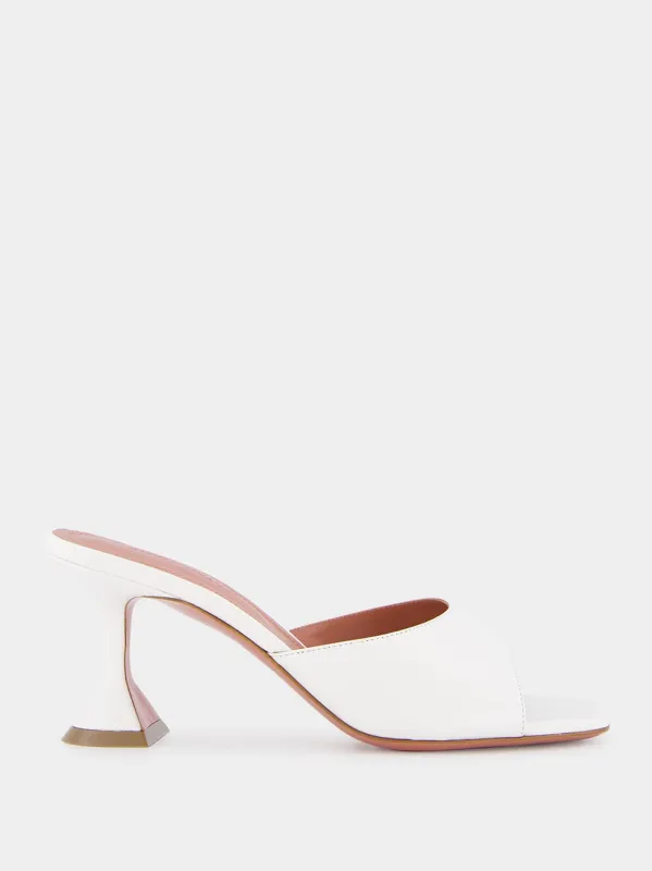 Lupita 70 White Leather Mules sold by Fashion Clinic