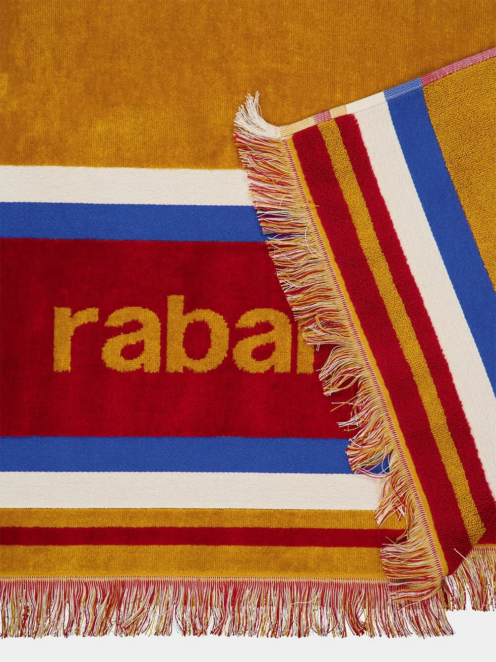 Orange Striped Logo Beach Towel sold by Fashion Clinic product image thumbnail 3