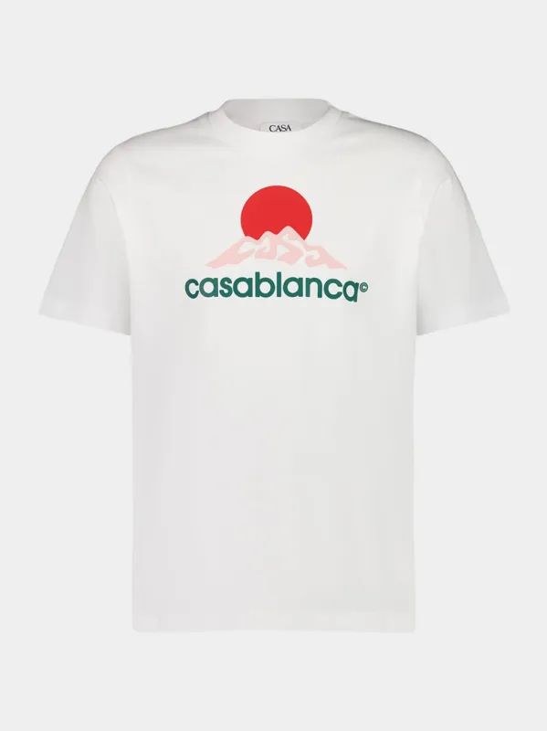White Montagne Logo T-Shirt sold by Fashion Clinic