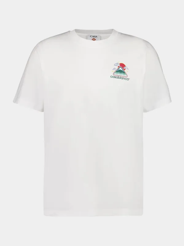 White Montagne Ondulée T-Shirt sold by Fashion Clinic