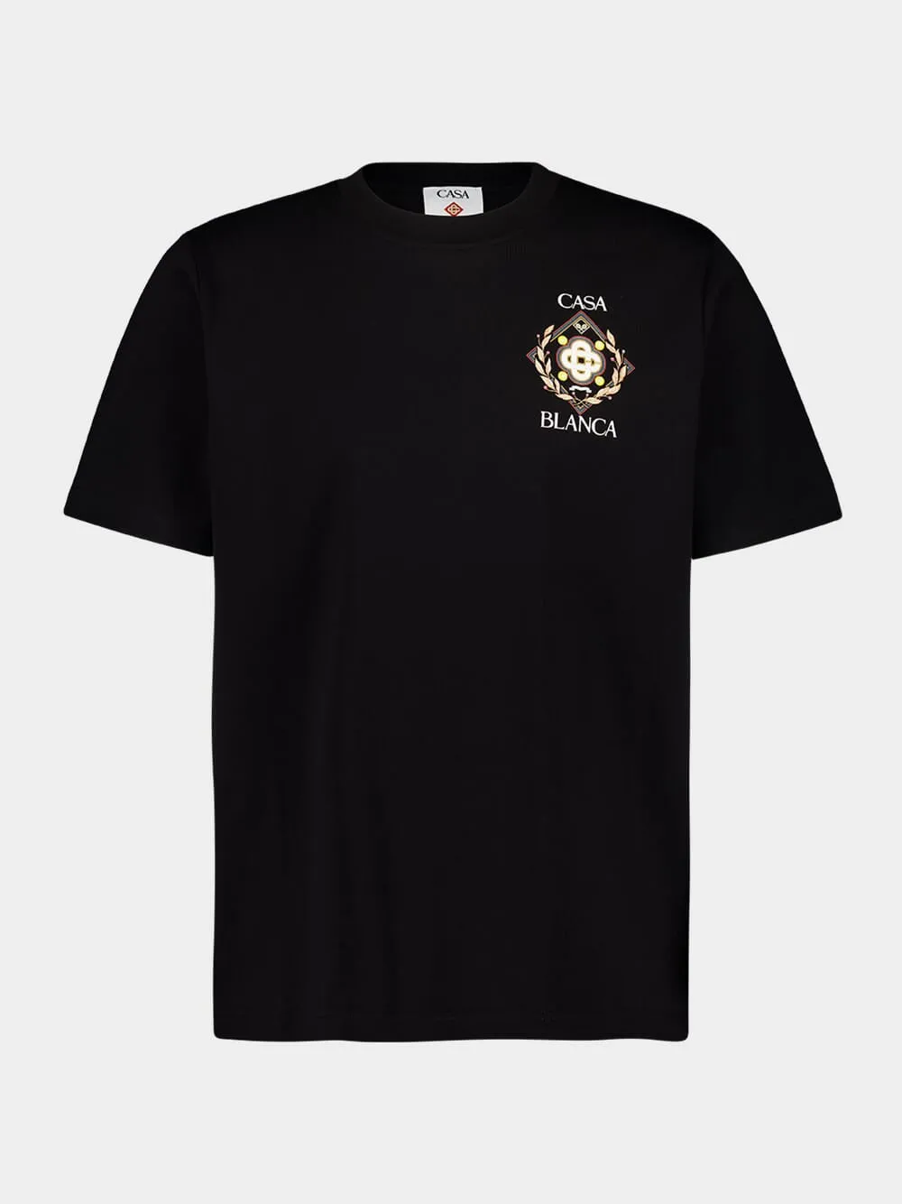 Black Championship Diamond Print T-Shirt sold by Fashion Clinic